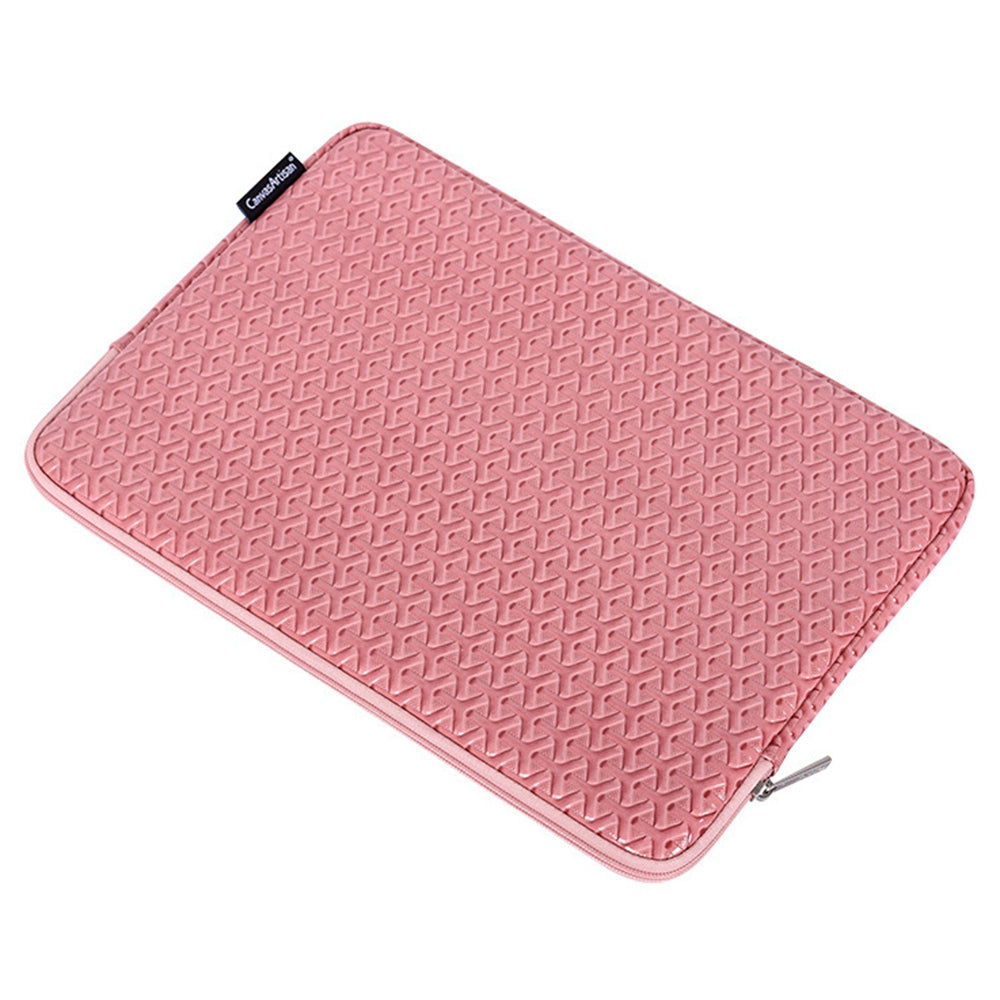L30-03 15-inch Laptop Sleeve Imprinted Pattern PU Leather Notebook PC Carrying Bag