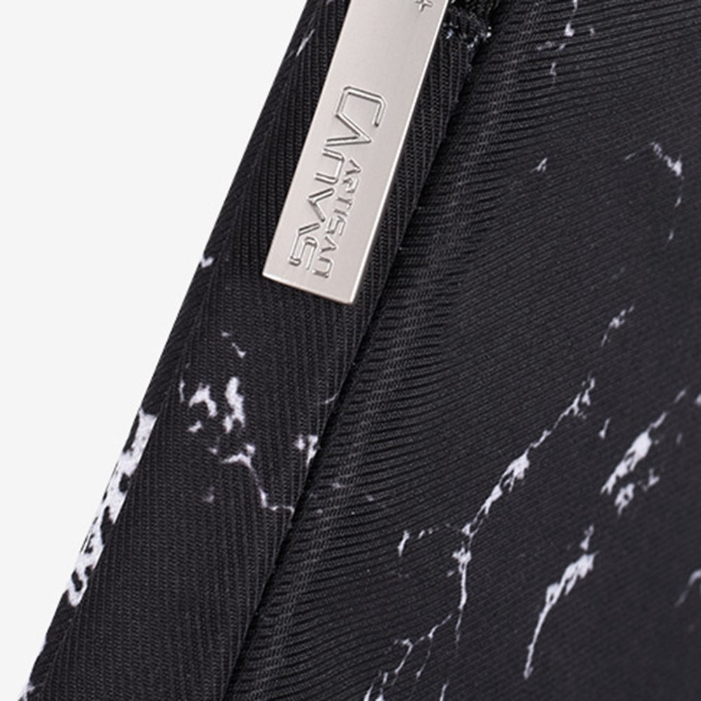Canvasartisan H32-01 Marble Pattern Sleeve Bag for 13 inch Laptops Anti-Scratch Carry Case Shockproof Notebook Portable Storage Bag - Yellow/Black
