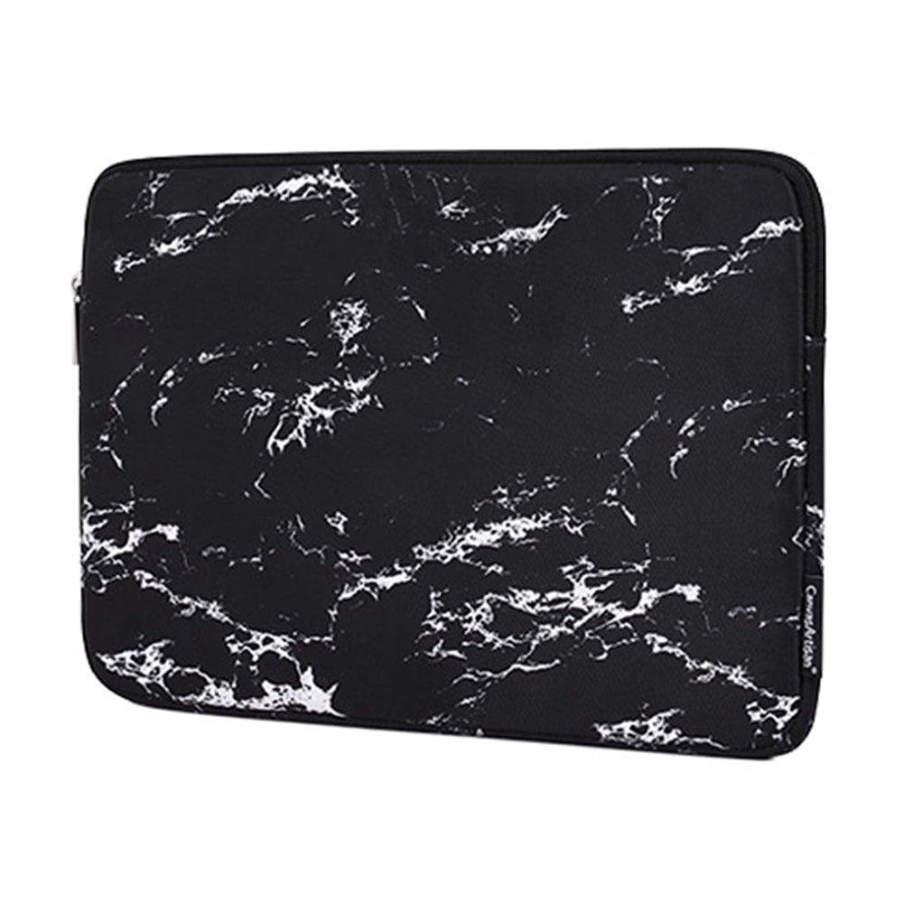 Canvasartisan H32-01 Anti-Scratch Sleeve Bag for 11 inch Laptops Marble Pattern Carry Case Shockproof Notebook Zippered Storage Bag - Black