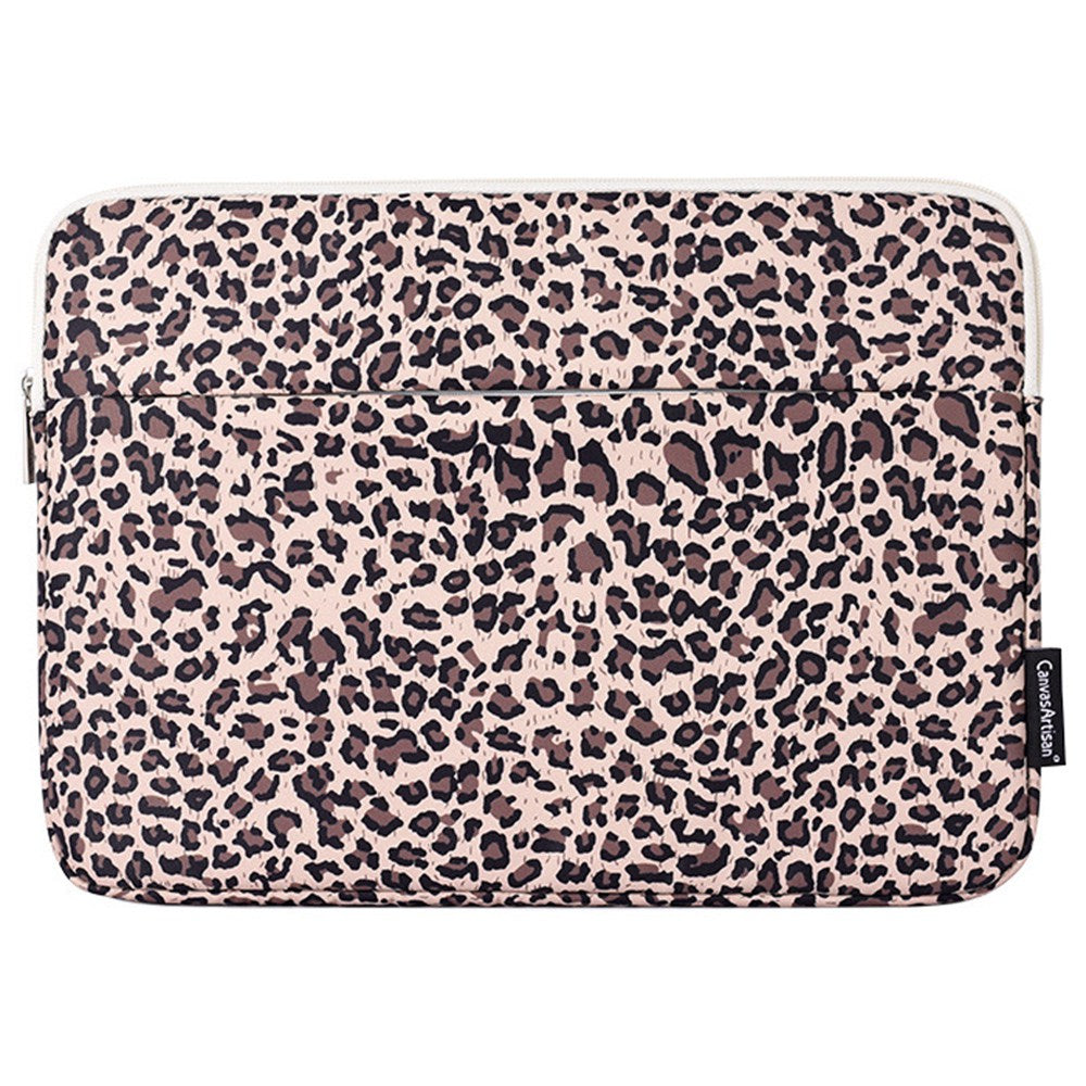 Canvasartisan H31-11 Portable Slim Case for 15-inch Laptops Shockproof Sleeve Bag Leopard Printed Waterproof Carry Bag - Yellow