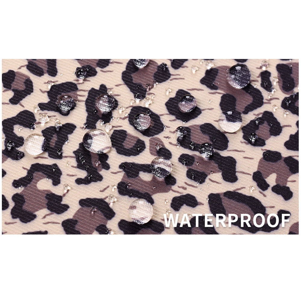 14inch Notebook Computer Carrying Bag Leopard Printing Pattern Waterproof Surface Laptop Protection Sleeve with Sturdy Handle Strap - Pink