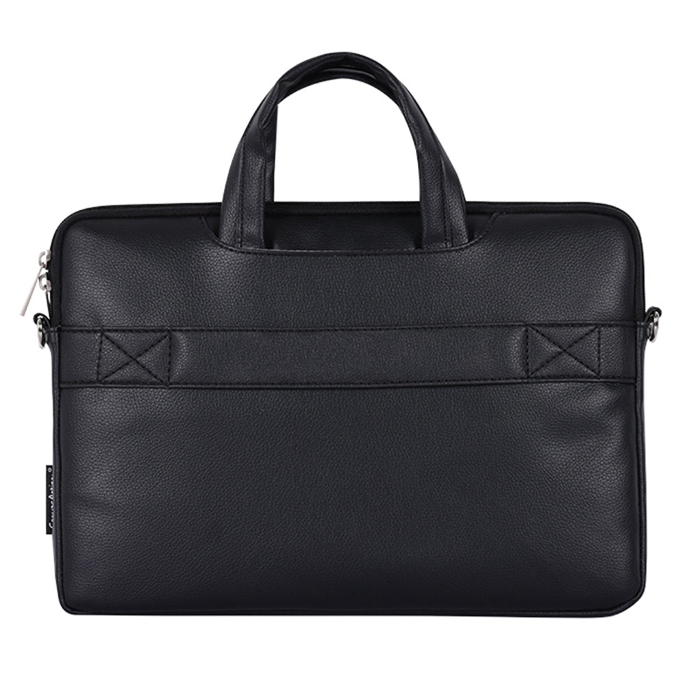 15inch PU Leather Laptop Hand Bag for Mi Game Zebra Pattern Zipper Pocket Notebook Computer Pouch Soft Lining Sleeve Case