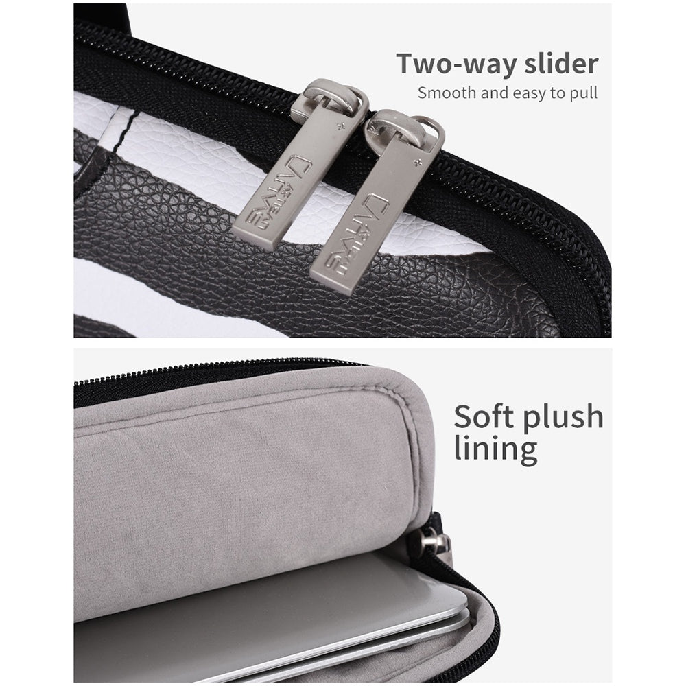 Canvasartian G33-C23 15" Laptop Bag Messenger Bag Zebra Pattern Zipper Pocket Notebook Computer Handbag Sleeve