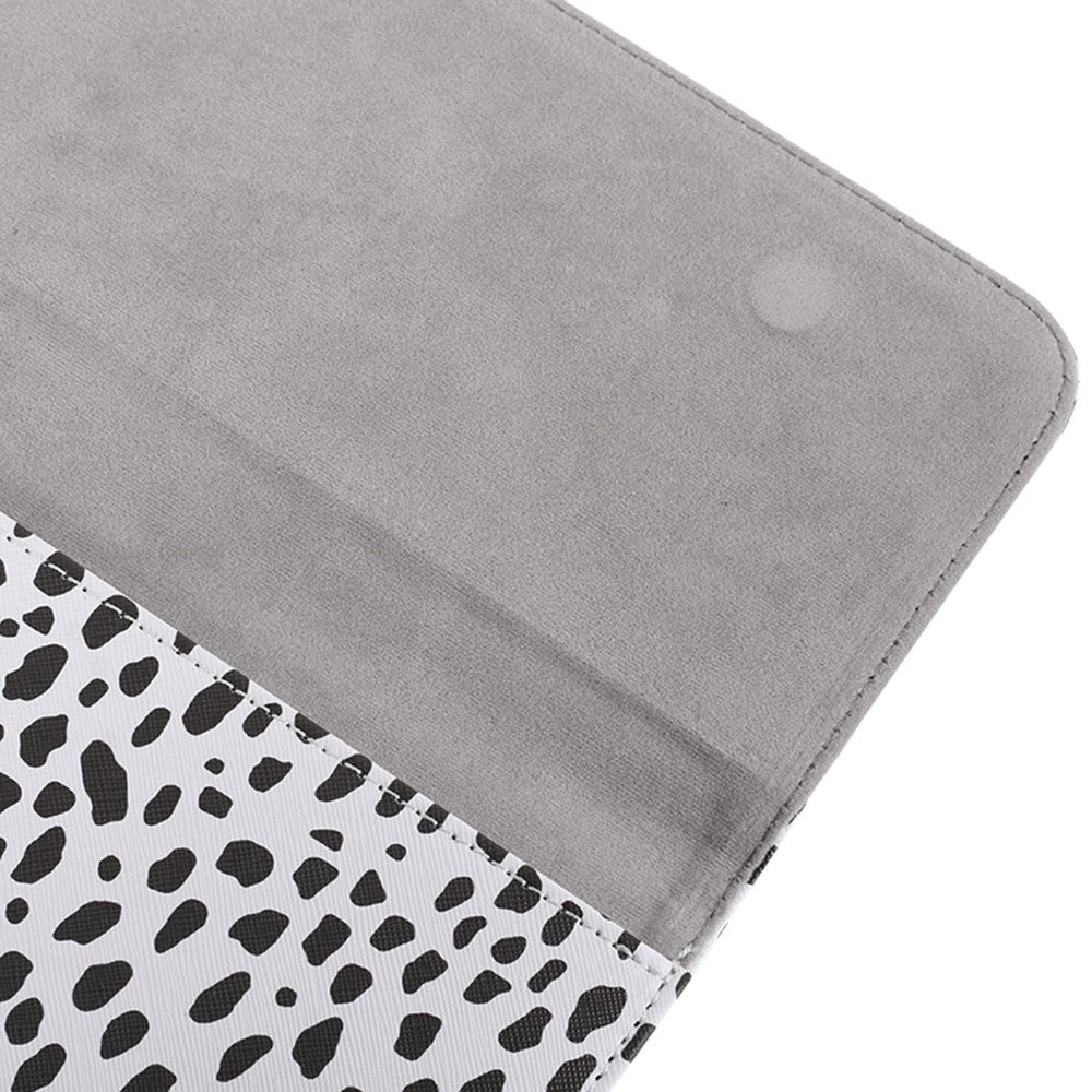 E36-01 for 14-inch Notebook Envelope Folder Leather Business Case Dots Printing Shock Resistant Laptop Cover