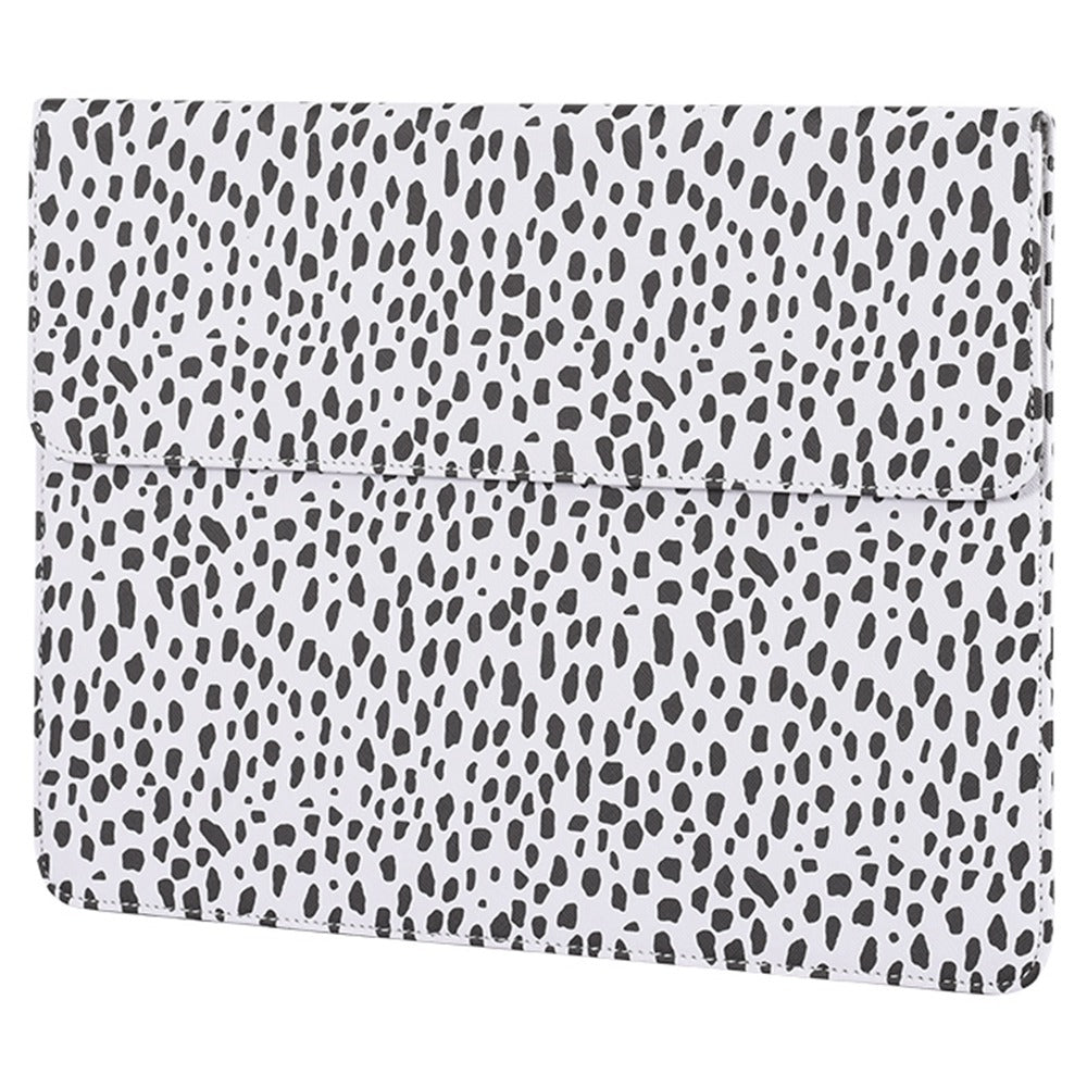 E55-T0121 15-inch Dots Printing Laptop Bag PU Leather Envelope Style Computer Carry Bag Cover