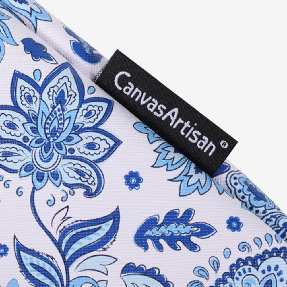 G54-01 Shockproof PU Leather Storage Bag for 15-inch Laptops Anti-scratch Carry Case Flower Pattern Printed Portable Sleeve Bag