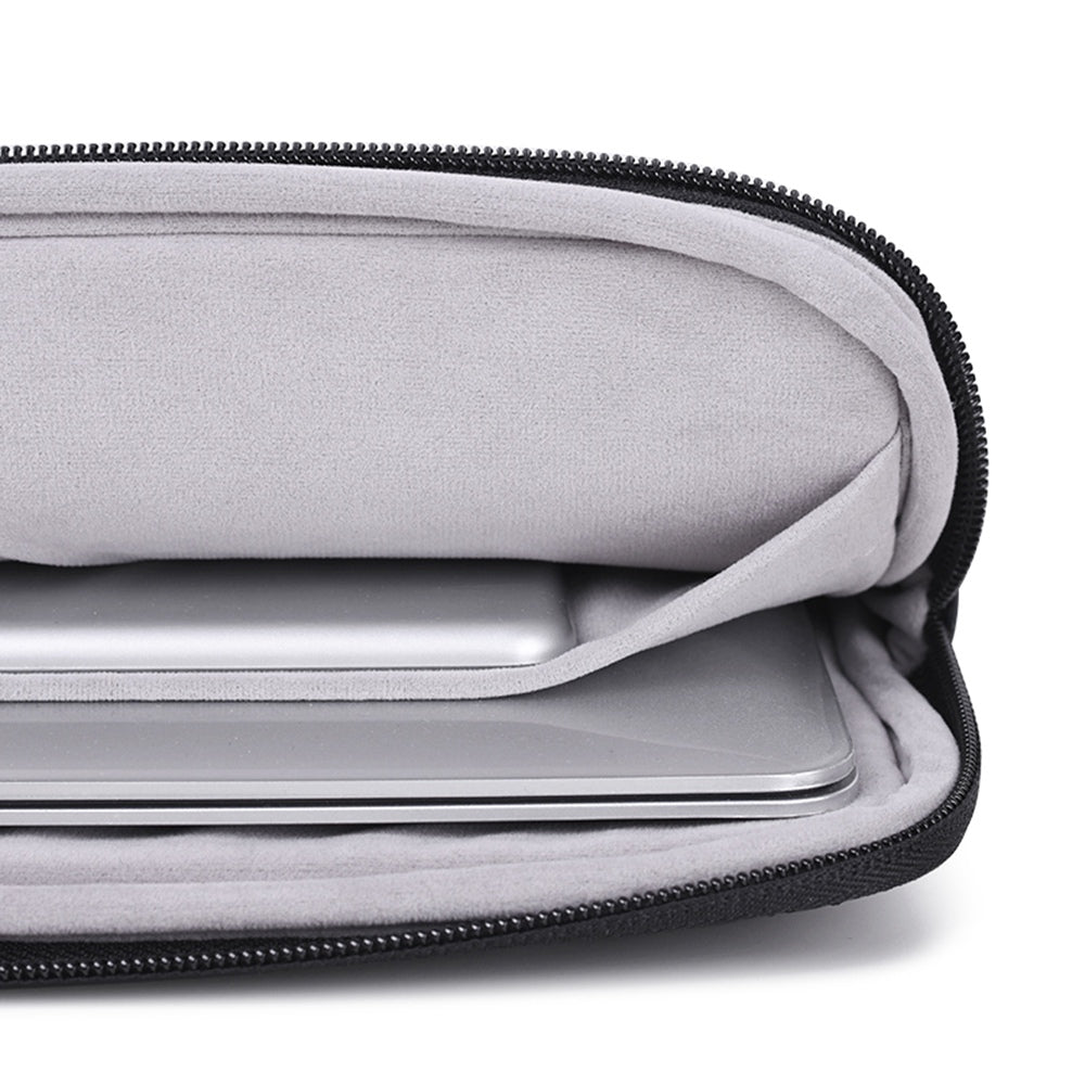 Litchi Texture Rhombus Pattern Sleeve Bag for 15 inch Laptops Portable Carry Case with Small Bag Anti-Scratch Slim Case - Black