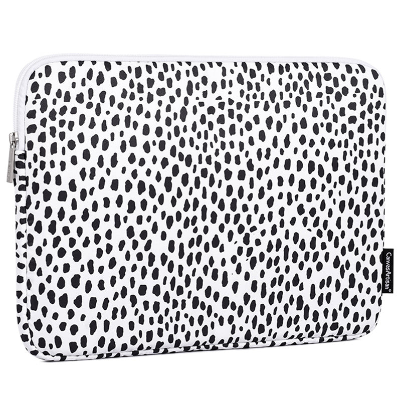 H36-T0121 for 12-inch Notebook Cow Grain Patterned Shock-Absorbed Laptop Protective Sleeve Bag with Small Bag for Extra Storage