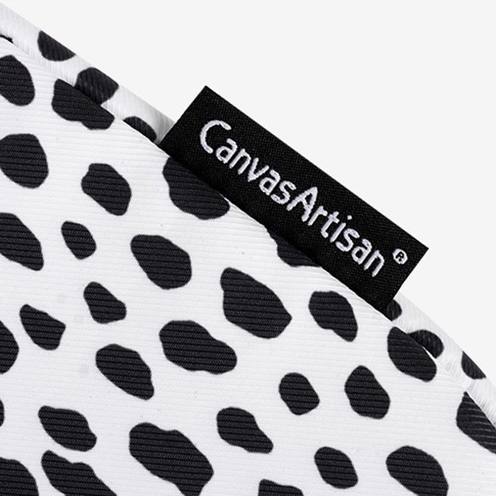 H36-T0121 for 15-inch Notebook Cow Grain Patterned Laptop Zippered Protective Bag Polyester Case with Small Bag Set