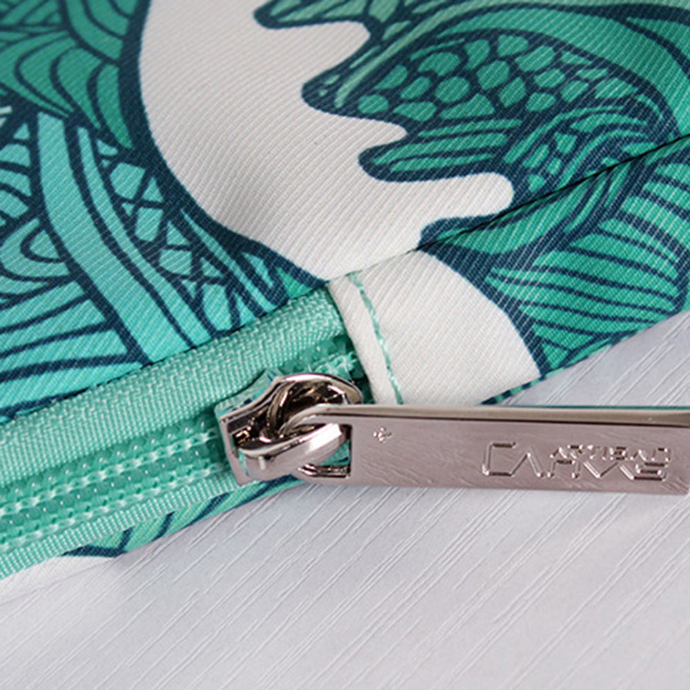 H3-04 Green Wave Pattern Portable Laptop Sleeve Zipper Protective Bag for 11-inch Notebook