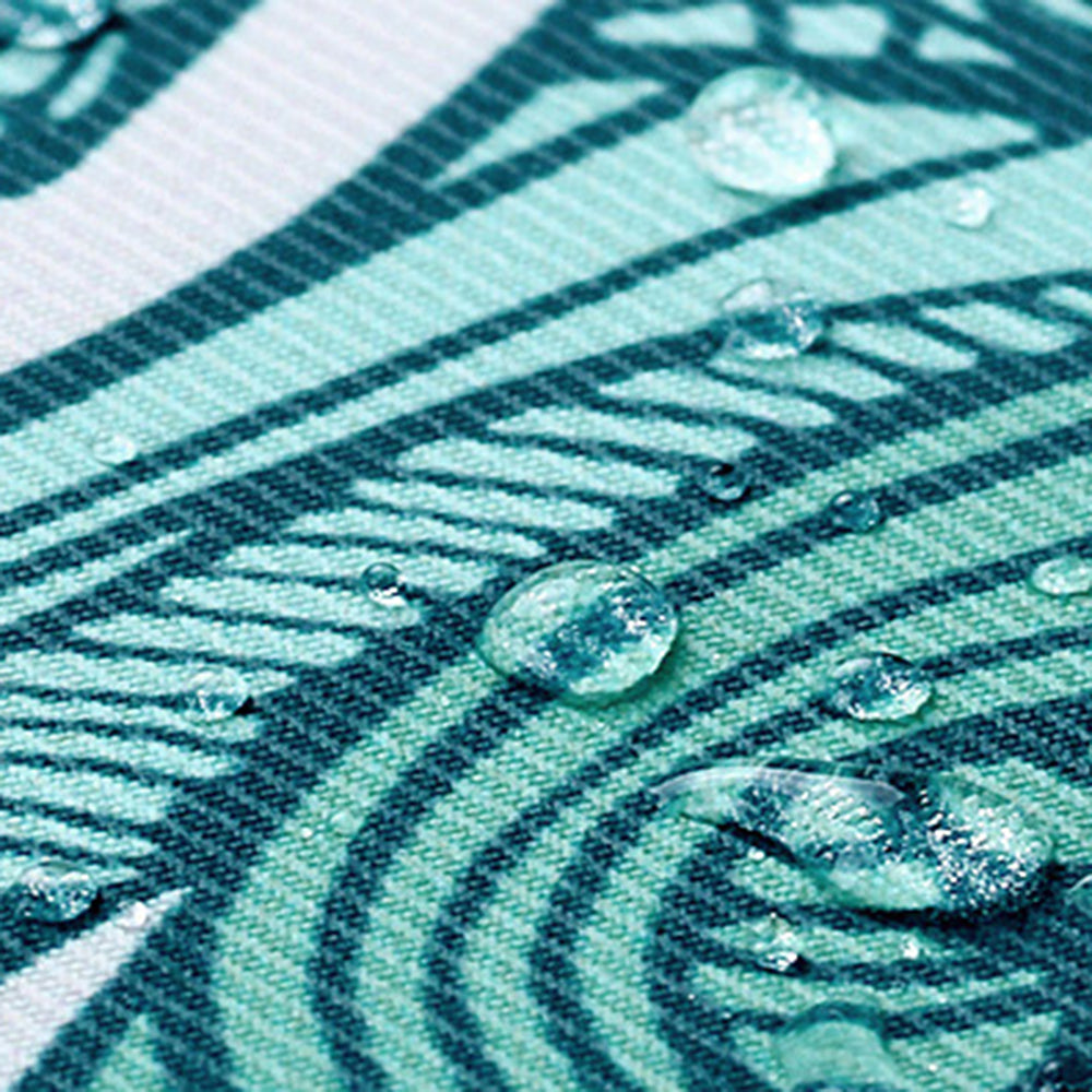 H3-04 12-inch Zipper Notebook Bag, Green Wave Pattern Soft Lining Laptop Storage Pouch