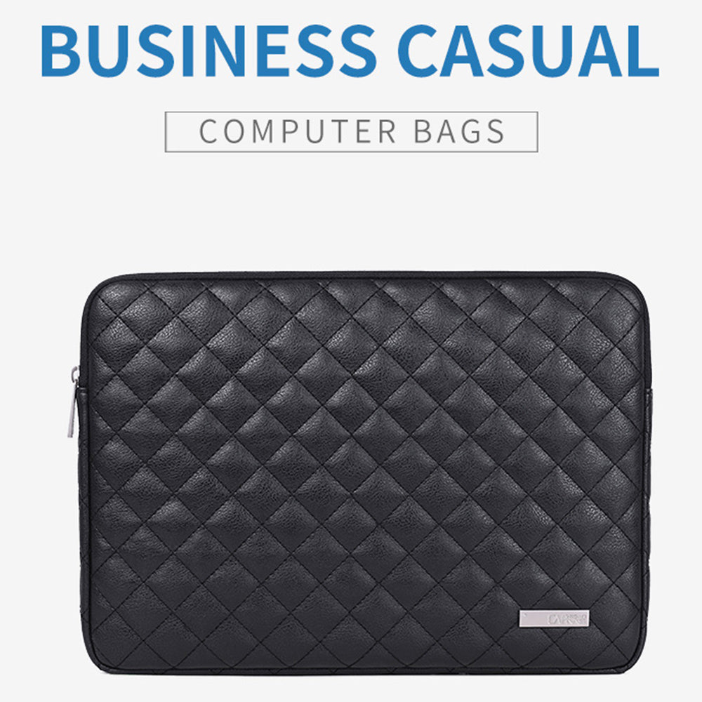 Canvasartisan L19-04 Rhombus Texture 15-inch Notebook Laptop Sleeve Cover PU Protective Case - Black