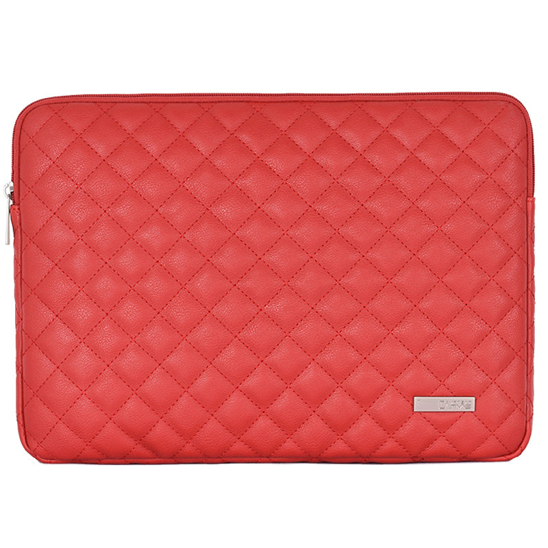 Canvasartisan L19-04 Rhombus Texture 15-inch Notebook Laptop Sleeve Cover PU Protective Case - Red
