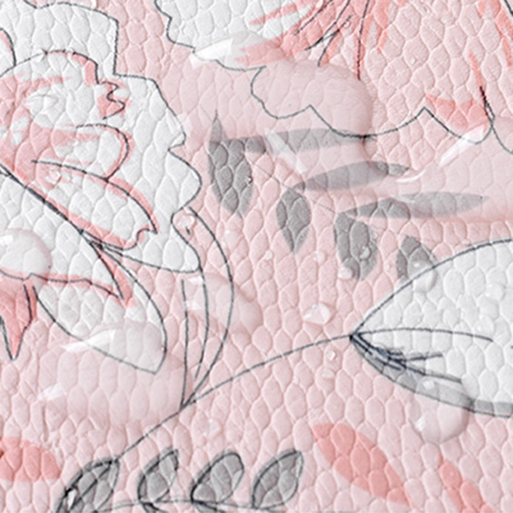 G4-11 PU Leather Flower Printed Carry Case for 14-inch Laptops Shockproof Storage Bag with Outer Pouch Portable Sleeve Bag