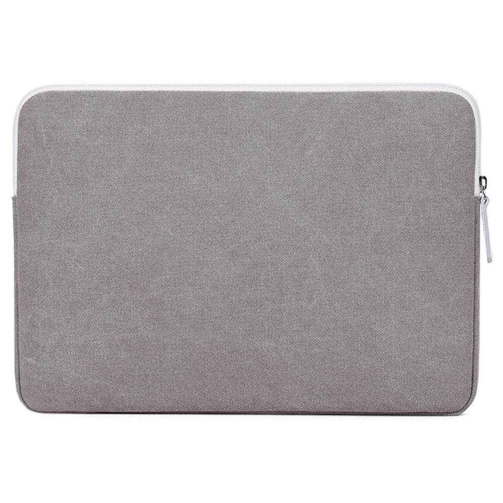 Canvasartisan T38-16 National Style Pattern Printed Carry Case for 15-inch Laptop Portable Business Canvas Bag Shockproof Sleeve Bag - Light Grey