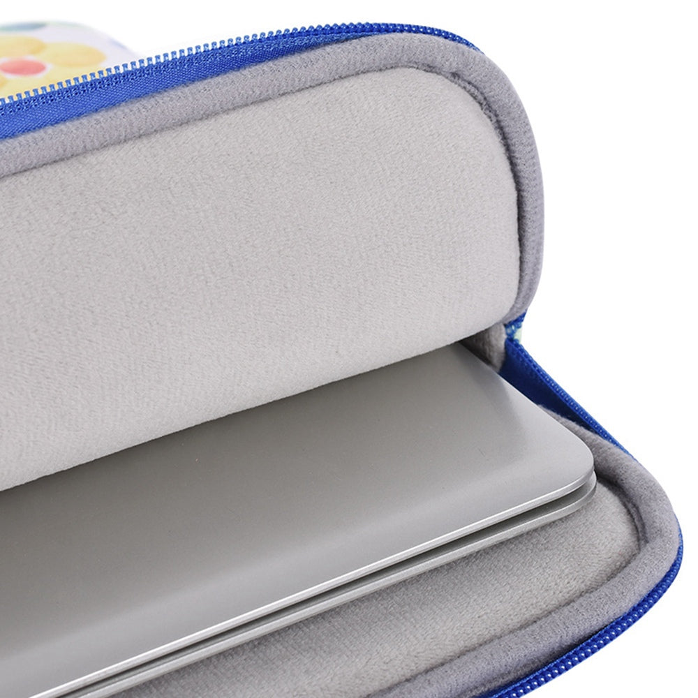 G51-11 Laptop Sleeve Bag Flower Pattern Printing PU Leather 11-inch Notebook Carrying Case