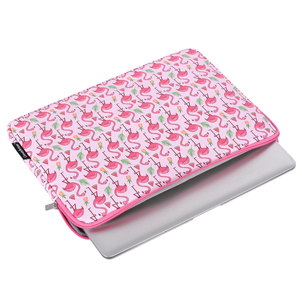 G58-01 Pattern Printed PU Leather Sleeve Bag for 12-inch Laptops Portable Carry Case Shockproof Storage Bag