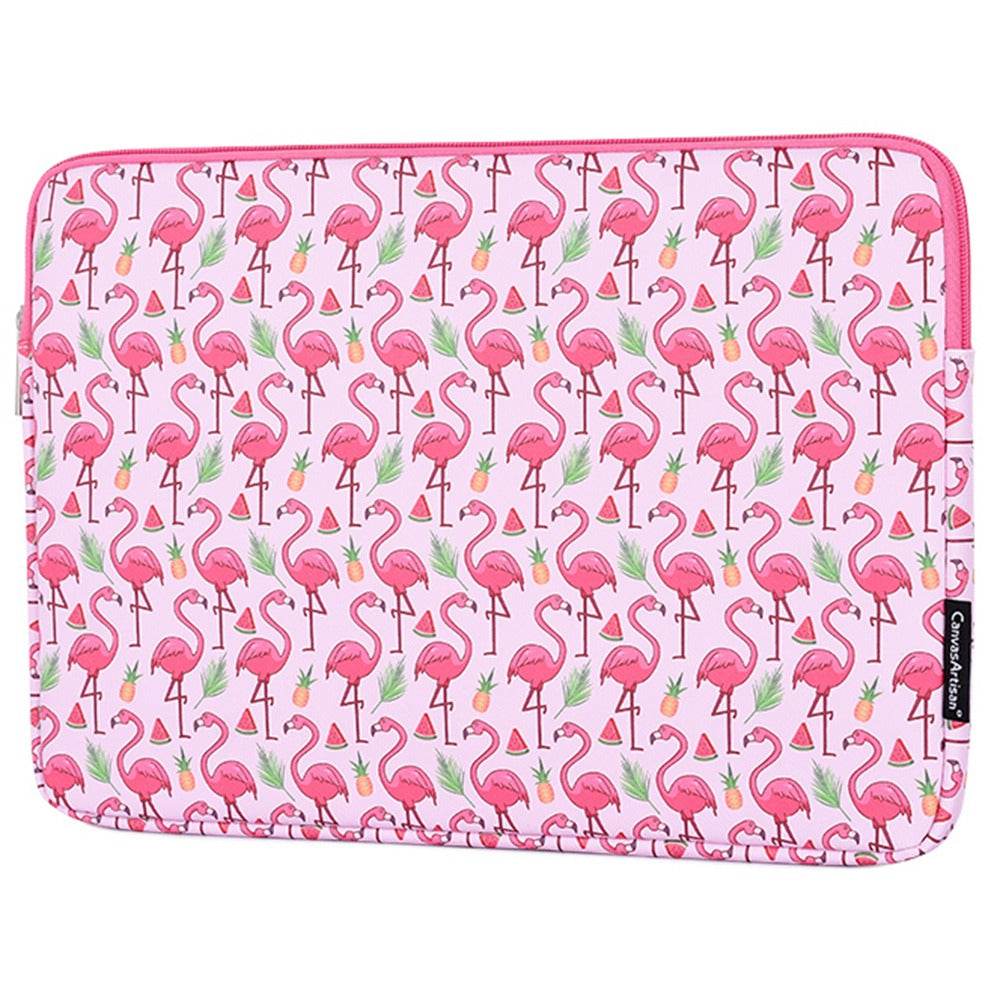 G58-01 Pattern Printed PU Leather Sleeve Bag for 12-inch Laptops Portable Carry Case Shockproof Storage Bag
