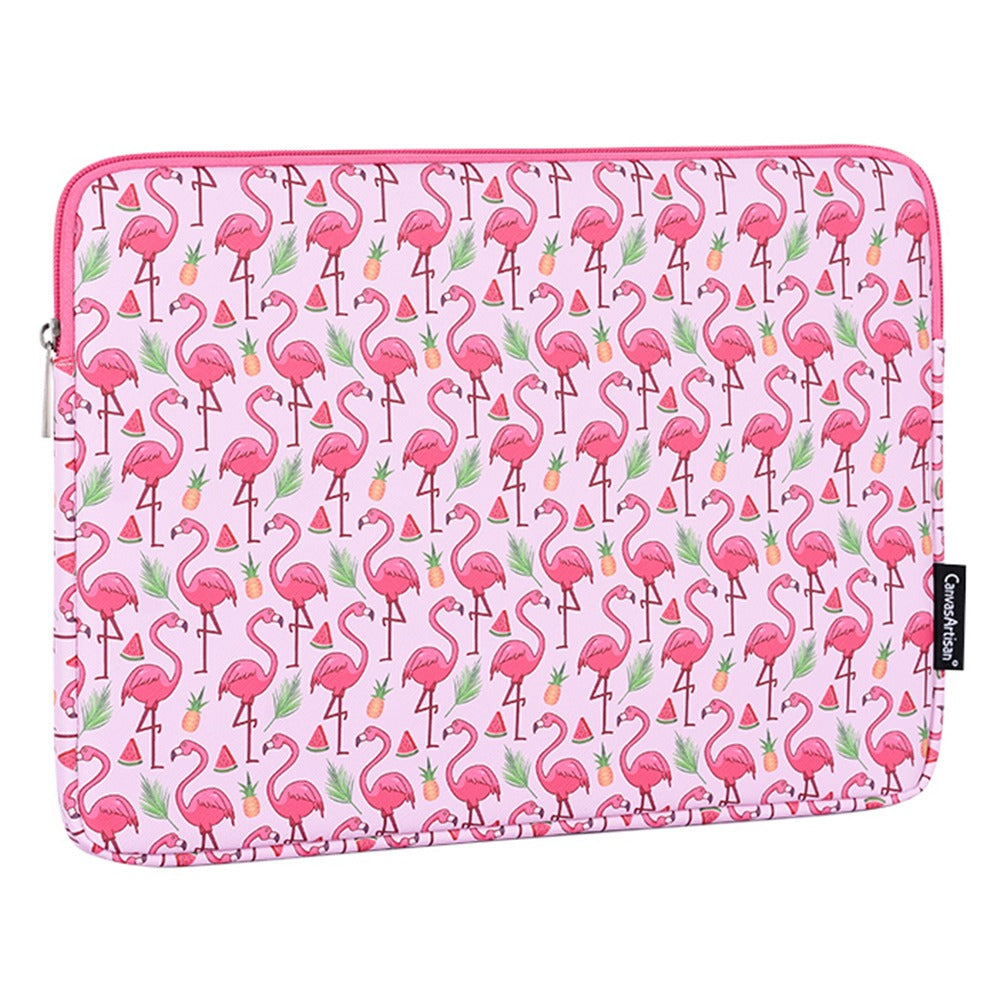 G58-01 Pattern Printed PU Leather Sleeve Bag for 12-inch Laptops Portable Carry Case Shockproof Storage Bag
