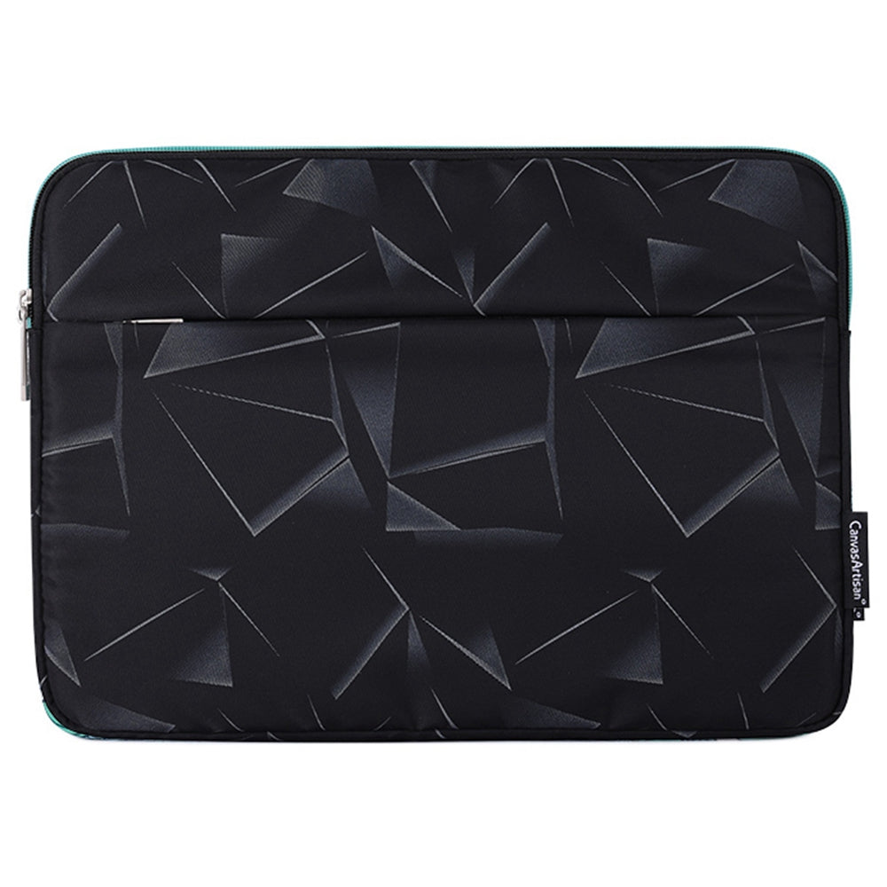 H6-11 Triangle Geometric Printed Shockproof Sleeve Bag for 14-inch Laptops Portable Carry Case with Outer Pouch Storage Bag