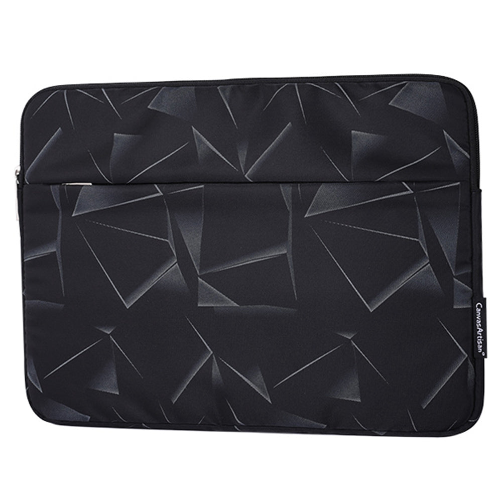 H6-11 Triangle Geometric Printed Shockproof Sleeve Bag for 14-inch Laptops Portable Carry Case with Outer Pouch Storage Bag