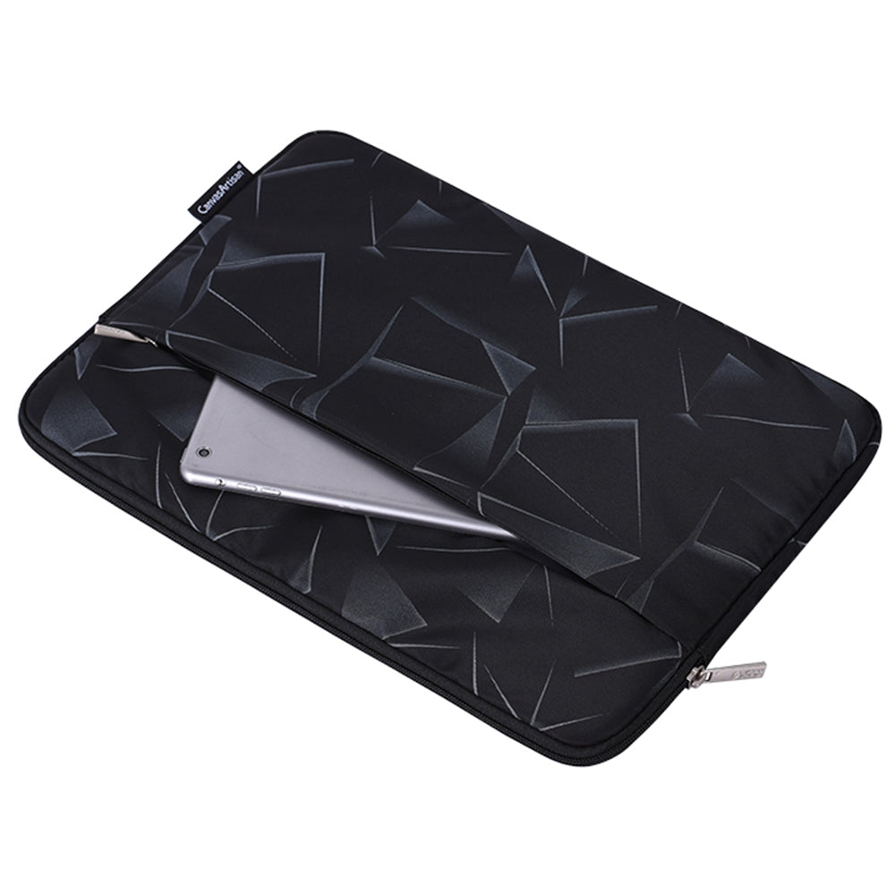 H6-11 Triangle Geometric Printed Shockproof Sleeve Bag for 14-inch Laptops Portable Carry Case with Outer Pouch Storage Bag