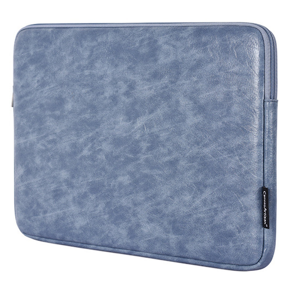Canvasartisan L31-03 Anti-wear PU Leather Storage Bag for 15-inch Laptops Carry Case Portable Sleeve Bag - Blue
