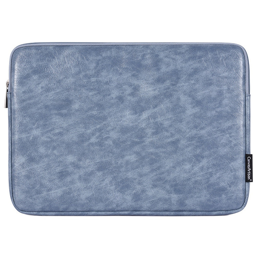 Canvasartisan L31-03 Shockproof Portable Carry Case for 14-inch Laptops Sleeve Bag PU Leather Storage Bag - Blue