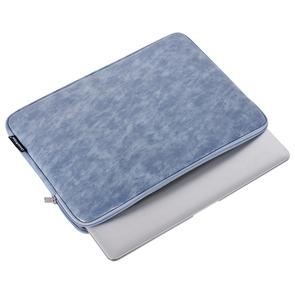 Canvasartisan L31-03 Shockproof Portable Carry Case for 14-inch Laptops Sleeve Bag PU Leather Storage Bag - Blue