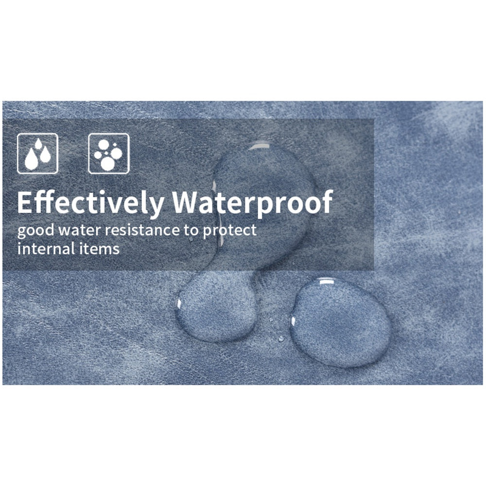 Canvasartisan L31-03 PU Leather Zipper Design Sleeve Bag for 12-inch Laptops Carry Case Portable Storage Bag - Blue