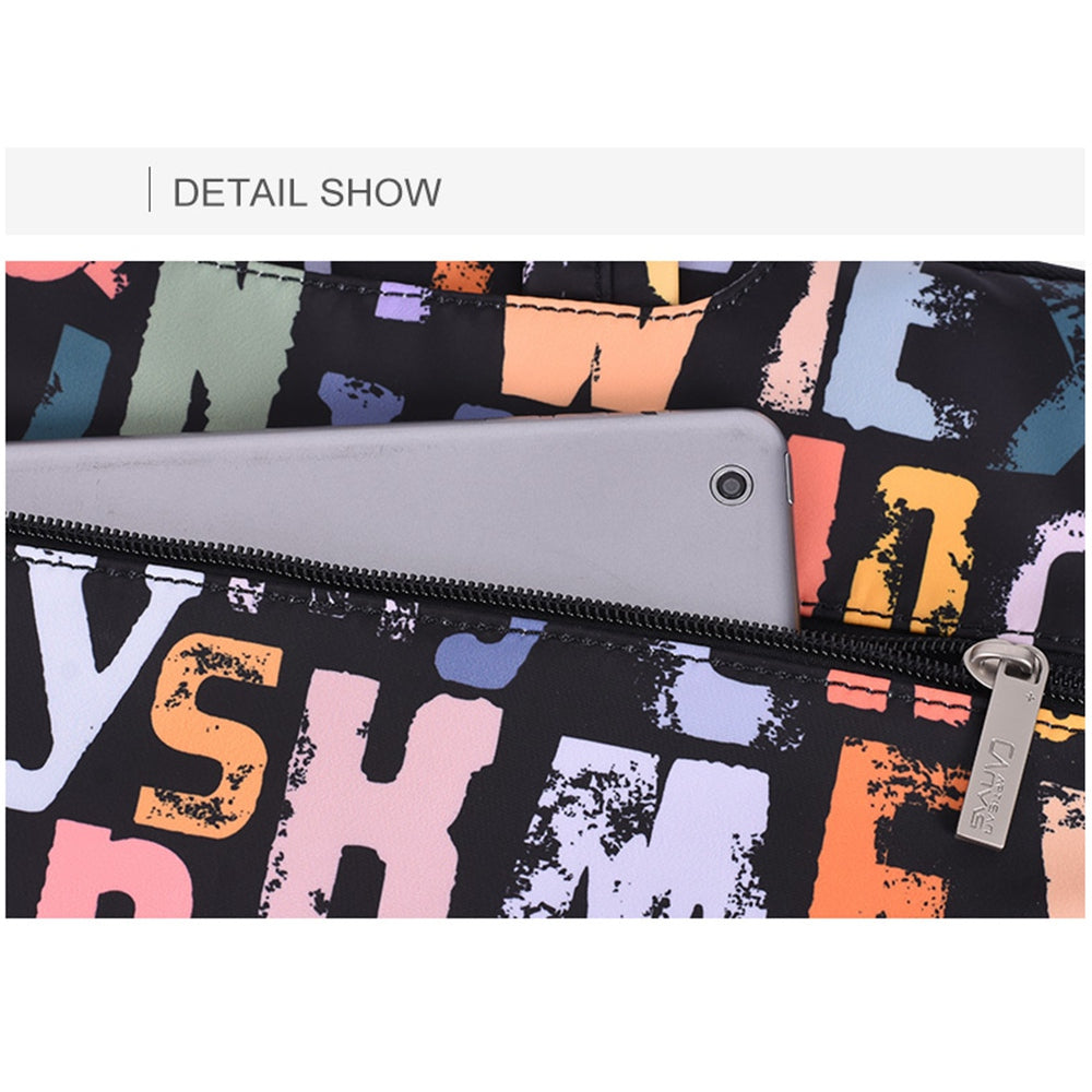 H18-B01 for 15-inch Notebook Patterned Laptop Protective Bag Zippered Outer Pocket Briefcase Handle Bag