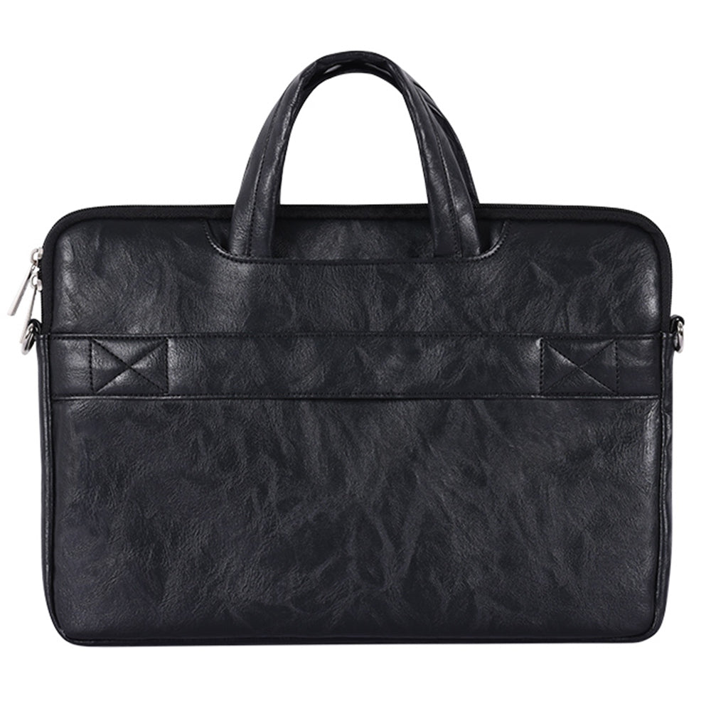 14inch Notebook Handbag Egypt Style Pattern Printing Laptop Bag Shoulder Bag with Front Pocket - Black