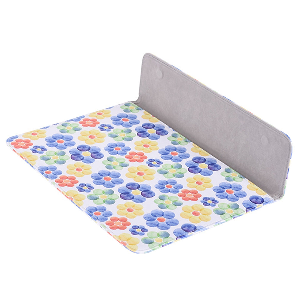 E51-T0111 14-inch Flower Pattern Ultra Slim Notebook Carrying Case Magnetic Flap Envelope Laptop Sleeve with Small Bag