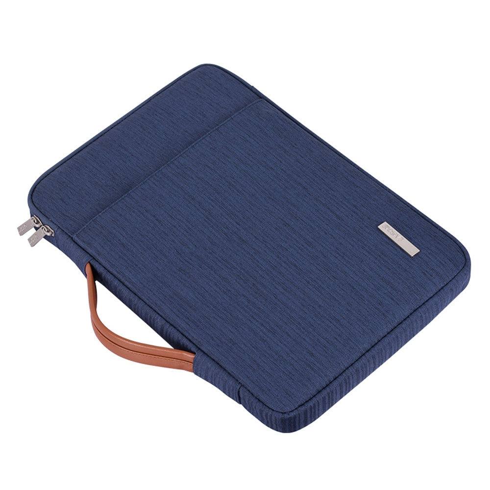 Canvasartian K28-19 13-inch Laptop Sleeve Shockproof Notebook Zipper Case with Vertical Pocket - Blue
