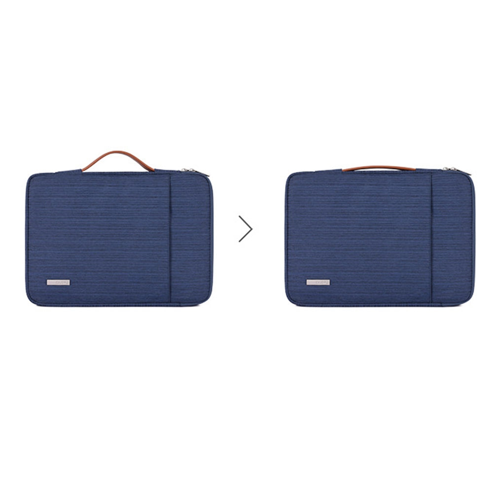 Canvasartian K28-19 13-inch Laptop Sleeve Shockproof Notebook Zipper Case with Vertical Pocket - Blue