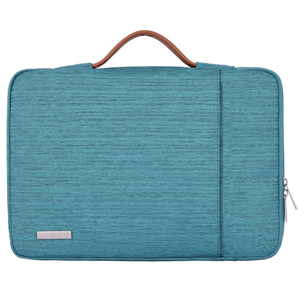 Canvasartian K28-19 13-inch Laptop Sleeve Shockproof Notebook Zipper Case with Vertical Pocket - Light Green