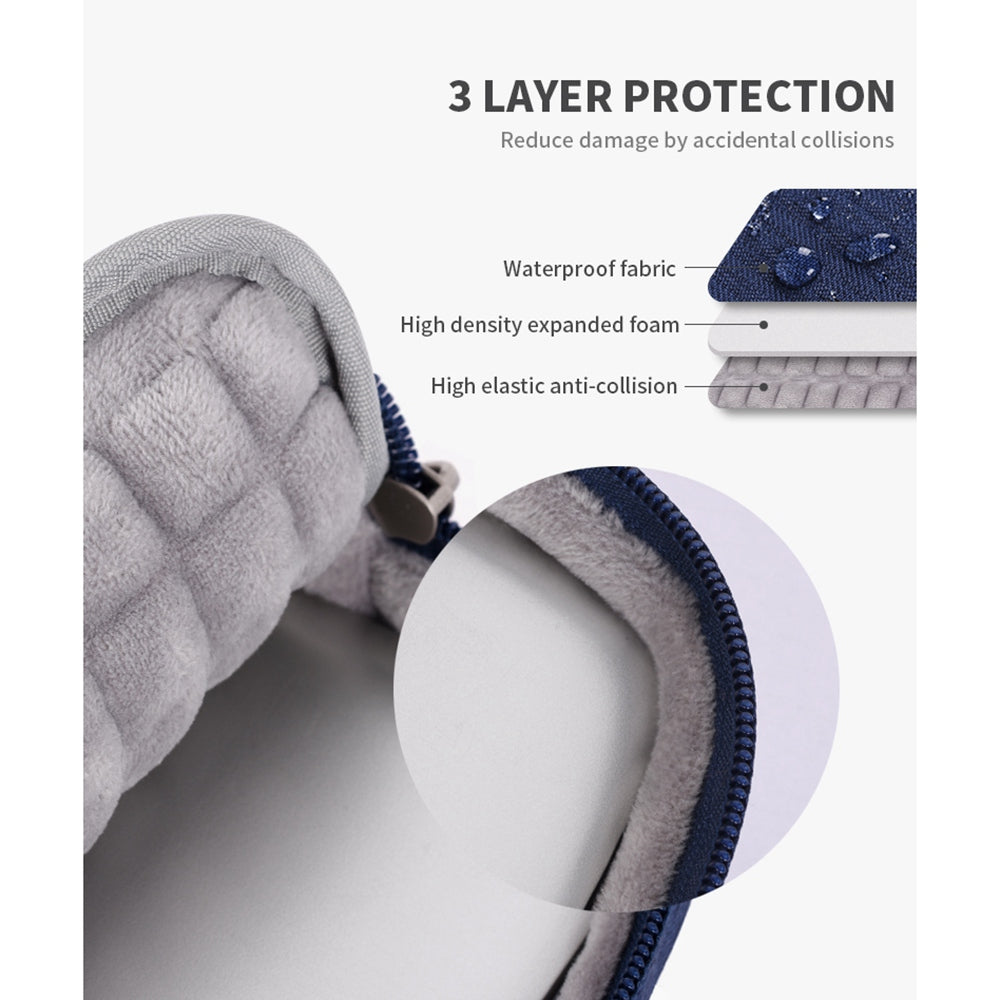 Canvasartian K28-19 13-inch Laptop Sleeve Shockproof Notebook Zipper Case with Vertical Pocket - Red