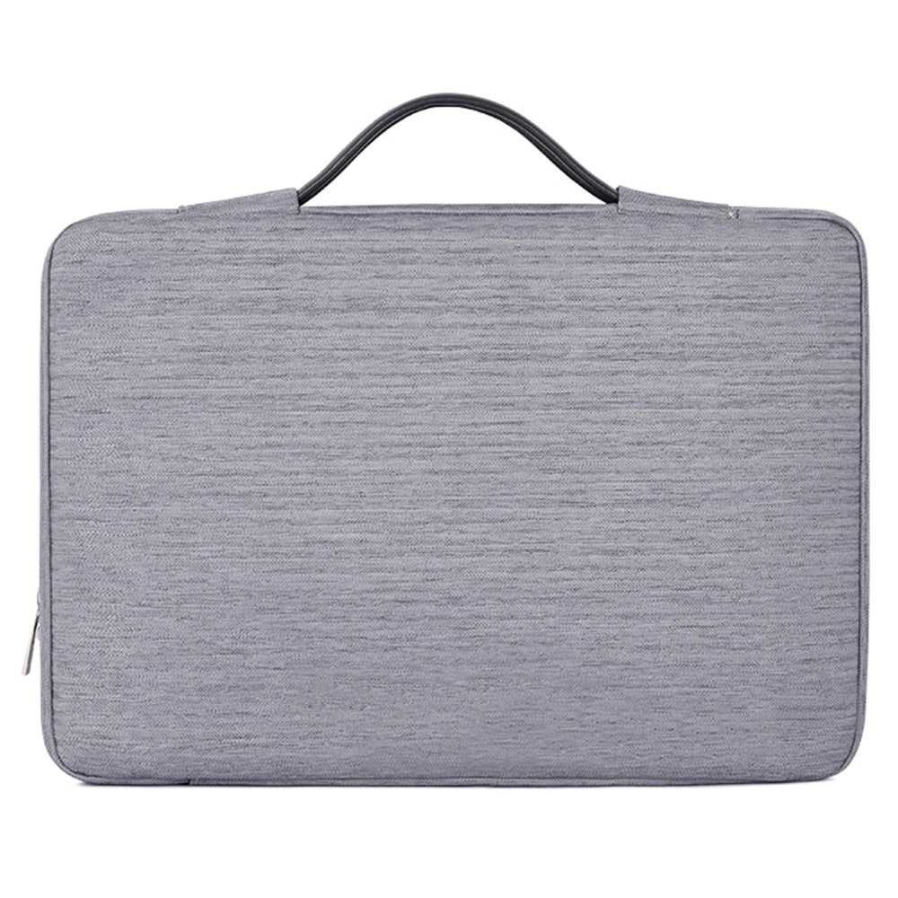 Canvasartisan K28-23 13-inch Laptop Sleeve Side Zipper Closure Notebook Handle Bag Handbag with U-shape Outer Pocket - Grey