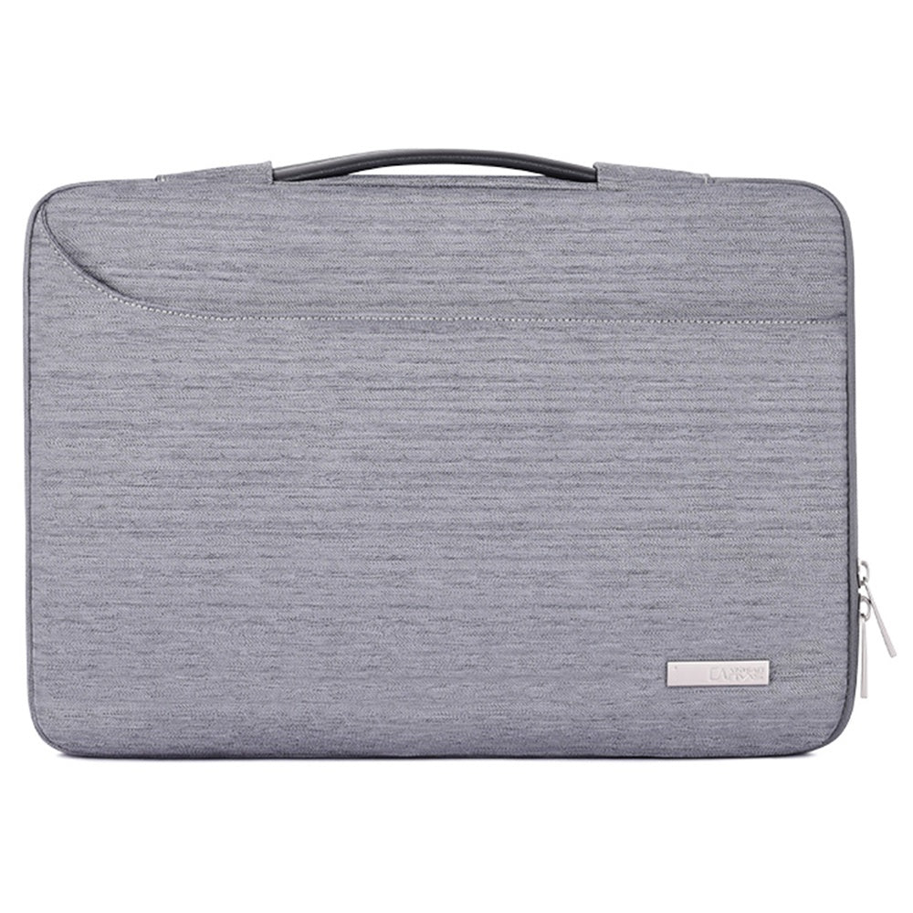 Canvasartisan K28-23 13-inch Laptop Sleeve Side Zipper Closure Notebook Handle Bag Handbag with U-shape Outer Pocket - Light Green