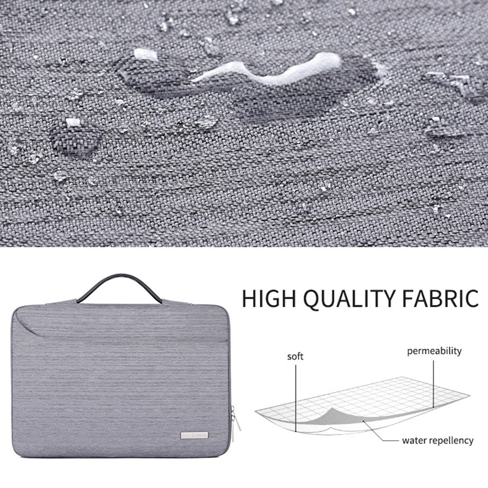 Canvasartian K28-22 13-inch Business Style Notebook Handbag Laptop Protective Bag with Front Pocket - Grey