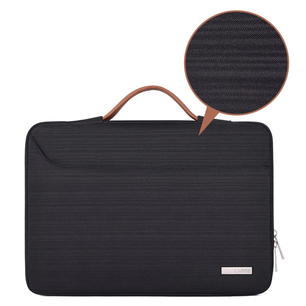 Canvasartian K28-22 13-inch Business Style Notebook Handbag Laptop Protective Bag with Front Pocket - Black