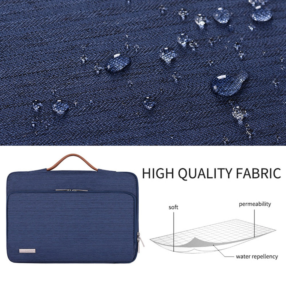 Canvasartisan K28-21 15-inch Laptop Briefcase Protective Bag Notebook Handbag with Horizontal Zipper Pocket - Blue