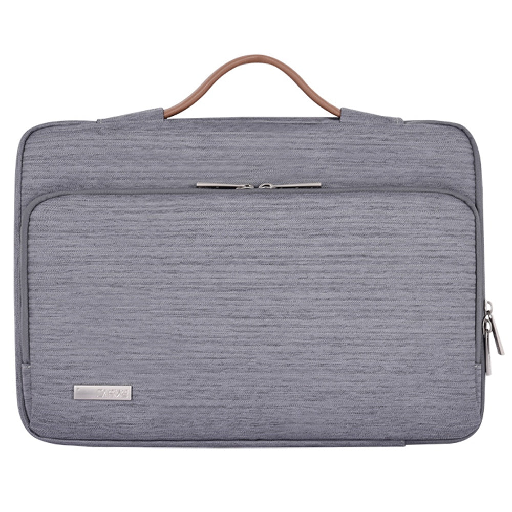 Canvasartian K28-21 15-inch Laptop Briefcase Protective Bag Notebook Handbag with Horizontal Zipper Pocket - Grey