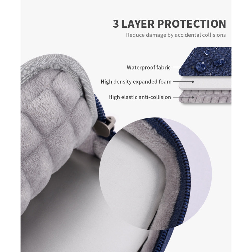 Canvasartian K28-21 15-inch Laptop Briefcase Protective Bag Notebook Handbag with Horizontal Zipper Pocket - Grey