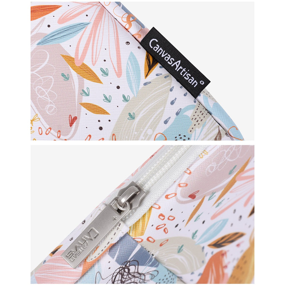 G53-11 for 12-inch Notebook Patterned Laptop Protective Sleeve PU Soft Lining Pouch Horizontal-Opening Outer Slot Bag