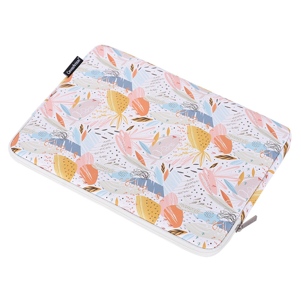 for 13-inch Notebook Slim and Lightweight Stylish Patterned Laptop Zippered Protective Bag Waterproof PU Case Pouch + Small Bag Set