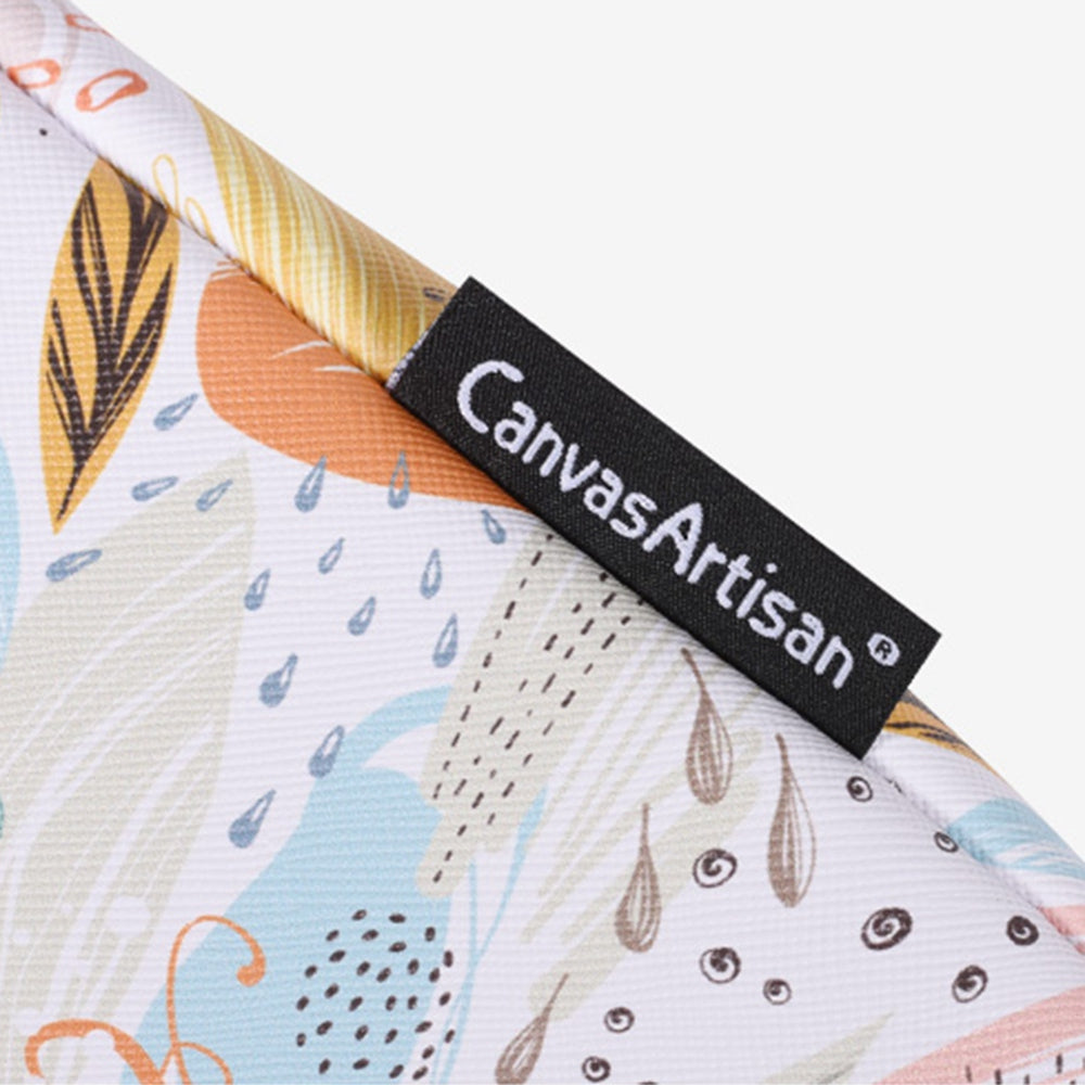 G53-T0121 for 12-inch Notebook Flowered Patterned Laptop Protective Bag with Zipper Waterproof PU Case Pouch + Small Accessory Bag Set