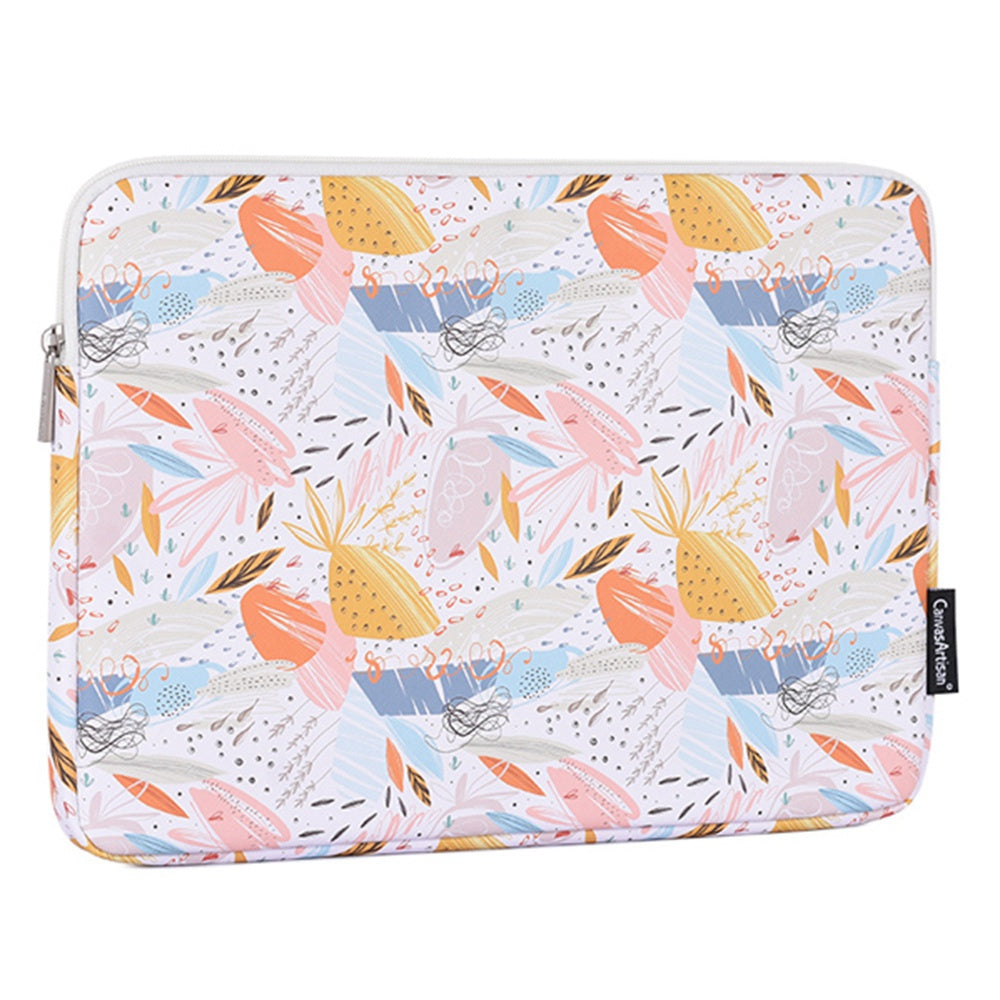 for 15-inch Notebook Stylish Patterned Laptop Zippered Protective Bag Waterproof PU Case Pouch Storage Organizer + Small Bag Set