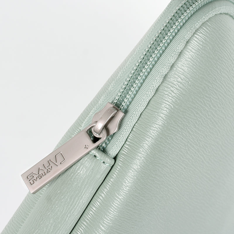 Canvasartisan L6-04 for 13-inch Notebook Solid Color Laptop Zippered Protective Bag PU Case with Inner Compartment - Green