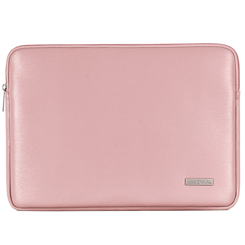 Canvasartisan L6-04 for 13-inch Notebook Solid Color Laptop Zippered Protective Bag PU Case with Inner Compartment - Pink